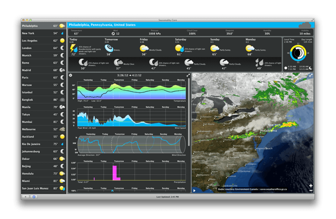 Seasonality Core 2.7.2 Mac 破解版 优秀的动画天气预报工具